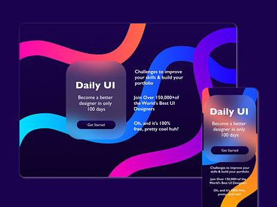 Daily UI 100 100 branding dailyui dailyuichallenge design illustration logo typography ui ux vector