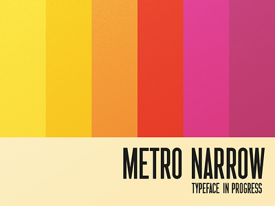 Metro Narrow retro colourbars