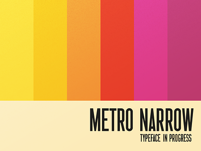 Metro Narrow retro colourbars