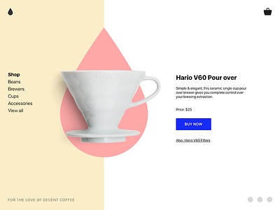 WIP Coffee ecommerce site ui visual design web