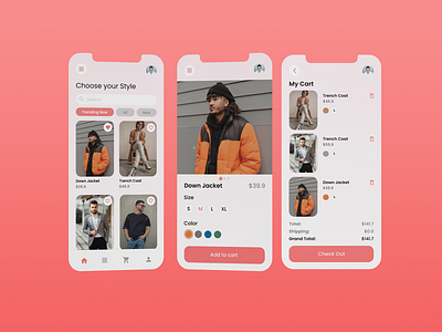 Clothing Store Mobile App Design app design ui