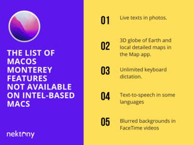 several macos monterey features unavailable macs several macos monterey features unavailable macs