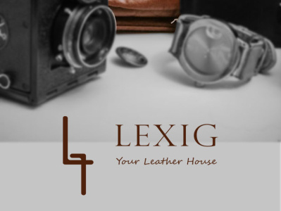 Lexig - mockup art branding creations design graphicdesign leather bag mockup leather goods logo mockup typography