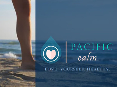 Pacific Calm- Gym+spa mockup brand design branding creations graphicdesign gym logo logo mockup pants spa logo t shirt design trousers typography