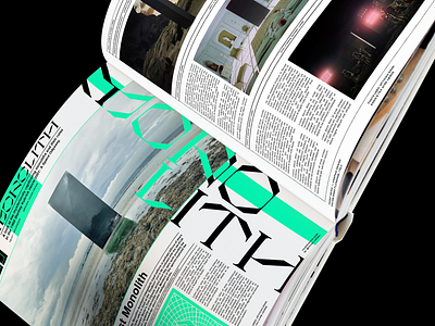 MONOLITH [2020] design graphic design illustrator layout layout design magazine mockup photoshop print spread typography