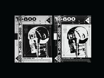 T-800 Poster cyberpunk design futurism graphic design illustration illustrator layout layout design photoshop poster poster design print scifi terminator typography