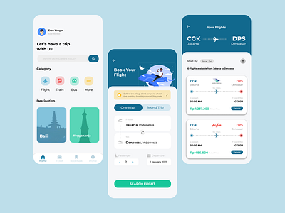 Flight Booking App app design exploration flight ticket travel ui ux