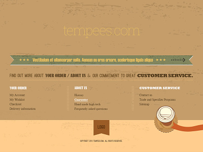 Retro Typography Footer PSD