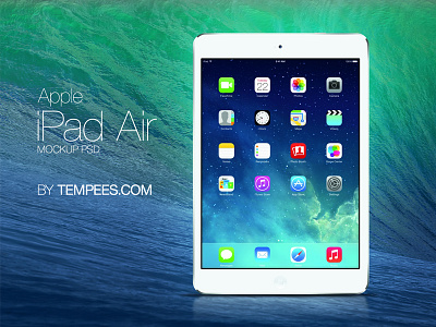 Apple iPad Air Mockup PSD! air apple free ipad layered mockup psd
