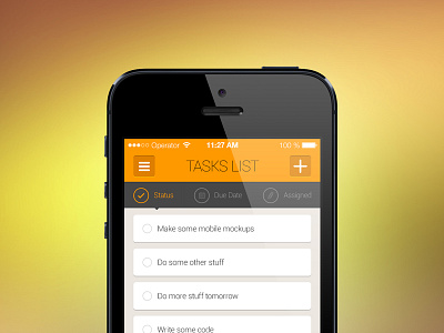 Freebie: iOS7 Task List apple buttons completed due date free ios7 iphone list psd status task