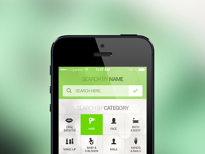 Freebie: Health App Search app category free health input ios7 product psd screen search