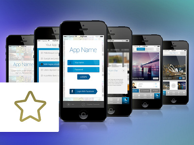 PREMIUM: Photo Mobile App app button input ios mobile photo premium psd smart template