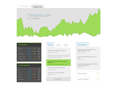 Freebie: Website Tab Set free graph input list news psd search select set stock tab tabs