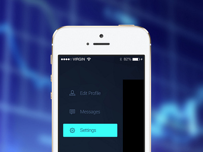 Freebie: App Side Menu app buttons free icons ios menu multitasking profile psd side