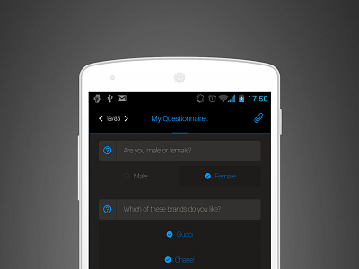 Freebie: Android App Form android app checkbox form free psd questionnaire radio