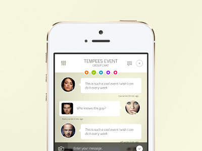 Freebie: iOS Chat Screen app bubble button chat free icons input ios people psd screen