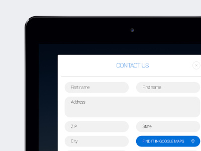 Freebie: iPad Contact Form button contact form free input ipad popup psd retina switch