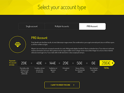 Freebie: Website Pricing Tabs account button description free navigation price psd tab web