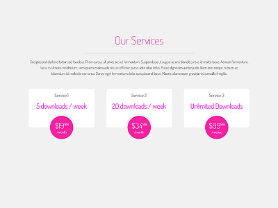 Freebie: Service Pricing tabs