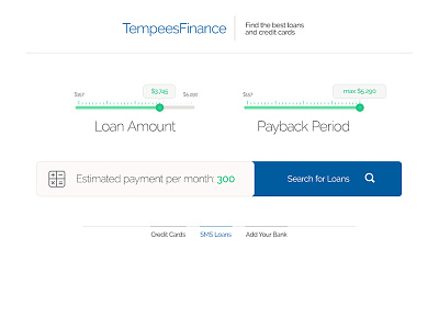 Financial Web Screen with Sliders