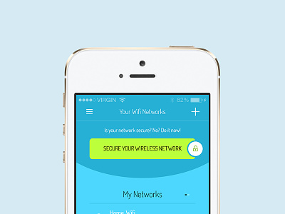 Freebie: Wifi Network List app app button delete free invite list manage network psd secure wifi