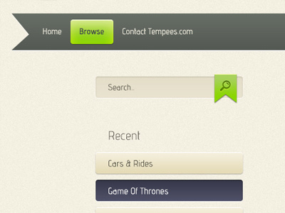Free Navigation with Searchbox menu navigation searchbox submenu tempees.com