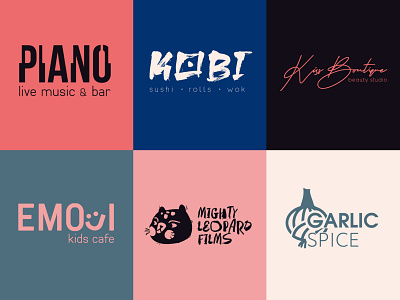 Set of recent logos abstract flat design graphic design logo logo design