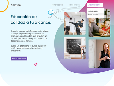Landing page_Amawta design illustration teachers uidesign ux uxdesign web