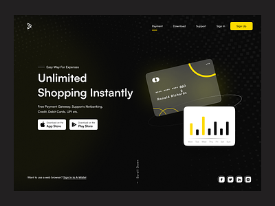 Instant Payment | Website Landing Page app branding graphic design illustration logo minimal mobile pay payment product-design typography ui user interface ux web web-design
