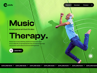 Musiclly - Music Streaming Landing Page