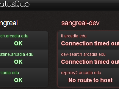 StatusQuo Server Dashboard black css3 white