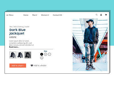 Landing Page of Fashion On;ine Store