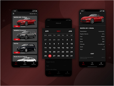 Mobile App Design app car mobile app rent rental app ui ux