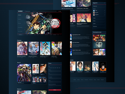 Anime portal - Anime fans community Landing Page design