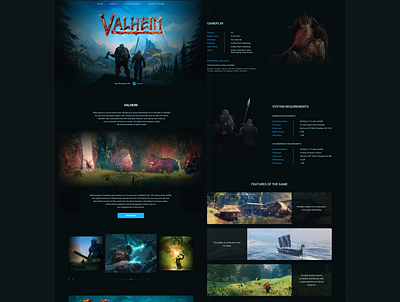 Valheim - PromoSite design design ui web website