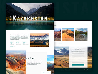 National parks of Kazakhstan - Landing Page design design typography ui ux web website