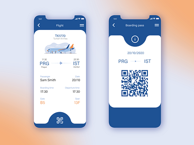 Boarding pass app daily ui 024 dailyui dailyuichallenge daliy ui minimal ui ui design uidesign