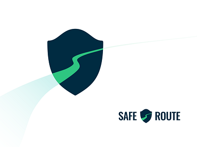 Safe Route blue branding compose design logo minimal