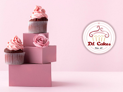 Dil Cakes logo branding cake cake logo custom logo design logo logo cake logo design minimal minimal logo
