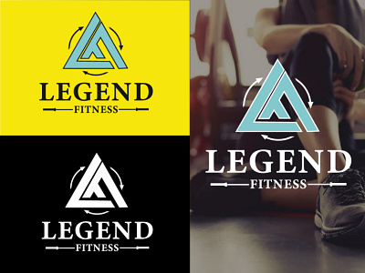 LEGEND FITNESS LOGO branding custom logo design fitness fitness app fitness logo gym logo logo design minimal logo