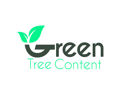 Green Tree Content branding custom logo design illustration logo logo design minimal minimal logo