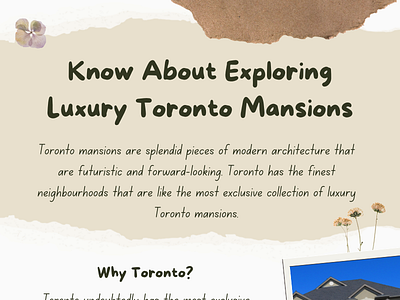 Know About Exploring Luxury Toronto Mansions