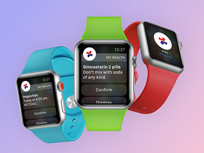 OnlineAmbulance App - Apple Watch support app design app development company apple watch design health health app healthcare reminder telehealth