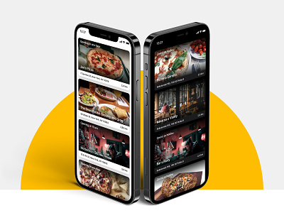 #kdesenajim - Food take-away app app design darkmode food app food ordering ios app restaurant app take away