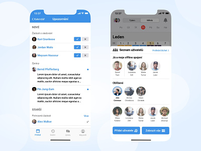 Shifter - Social features android app app design app development calendar calendar app czechdesign ios app shift app social app social app design social features ui work app