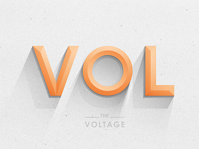 Voltage Type custom custom type gradients handmade illustration lighting logo shades shadow type typography vector vol voltage yp © yoga perdana