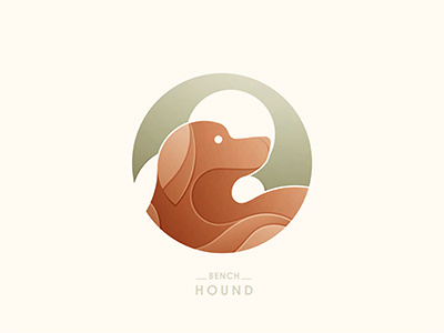 Bench Hound Logo badge bench hound logo construction dog hound illustration logo vector yp © yoga perdana