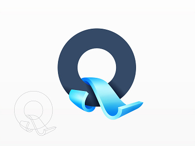 Q branding design logo type