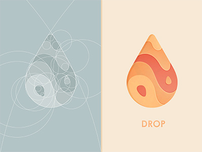 Drop © yoga perdana yoga lllustrator vector brand drop logo illustration construction yp