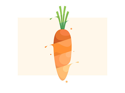 Carrot branding carrot flat design flat illustration illustration liquid slash spill splash vegetable vitamin water